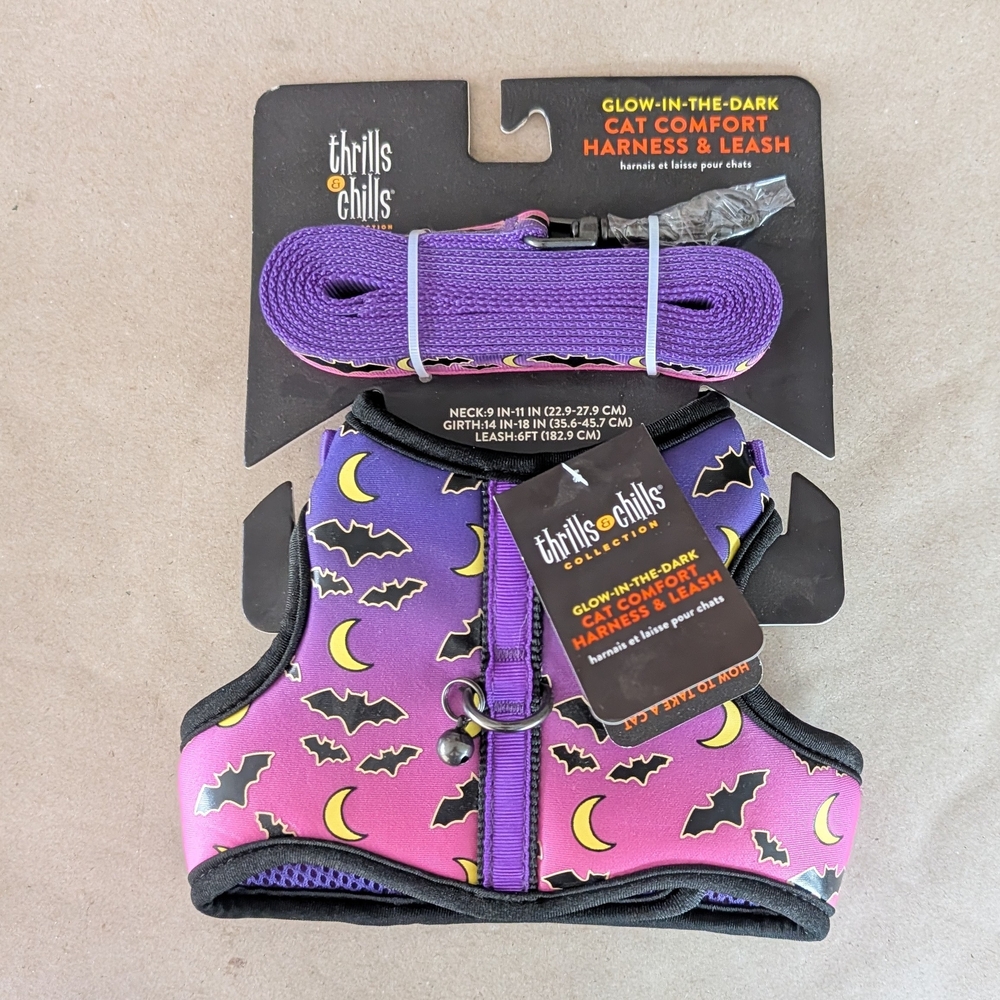 Purple and Black Cat Costume Harness